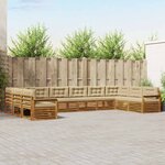 vidaXL Ensembles de canapés 4 pc Naturel et Beige Bois d'Acacia Massif