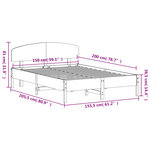 vidaXL Cadre de lit sans matelas blanc 150x200 cm bois de pin massif