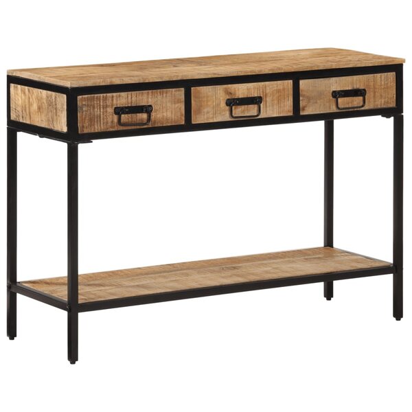 vidaXL Table console 100x35x70 cm bois de manguier massif brut