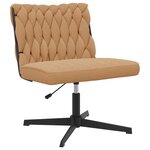 vidaXL Chaise pivotante de bureau beige bouclé comme de la laine tissu