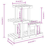 vidaXL Support à fleurs 58x25x51 cm bois massif de sapin