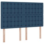 vidaXL Lit avec rangement et matelas Bleu 140 x 190 cm Polyester
