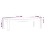 vidaXL Table basse 110x50x30 cm Bois massif de pin