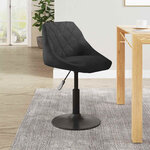 vidaXL Chaise de salle à manger Noir Velours
