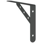 vidaXL Supports d'étagères 4 Pièces 23 5x2 5x15 5cm noir acier inoxydable