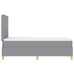 vidaXL Lit à ressorts avec matelas Gris clair 120 x 200 cm tissu