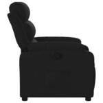 vidaXL Fauteuil inclinable en tissu noir