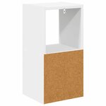 vidaXL Table de chevet 2 pc Blanc 25 5 x 22 x 49 5 cm