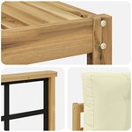 vidaXL Ensemble de canapés d'extérieur 6 pc Blanc et crème