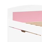 vidaXL Lit de jour et 5 tiroirs sans matelas IRUN blanc rose 90x200 cm