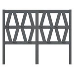 vidaXL Tête de lit Gris 126x4x100 cm Bois massif de pin