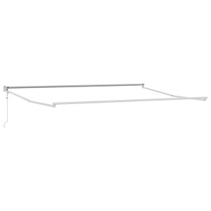vidaXL Auvent Rétractable Blanc 500 × 300 cm Aluminium