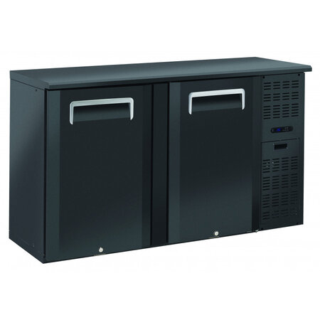 Arrière-bar réfrigérée - 2 portes pleines - 315 l - 4 étagères - nosem - r290 - inox2 x515x860mm