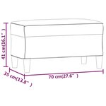 vidaXL Banc Crème 70x35x41 cm Tissu