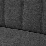 vidaXL Canapé 117x55 5x77 cm Tissu Gris foncé