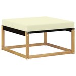 vidaXL Pouf d'Extérieur Bois d'Acacia Massif Blanc