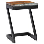 Vidaxl table basse 30 x 30 x 50 cm bois de teck massif et polyrésine