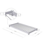 Lit enfant TEENY 120 x 180 vert sauge