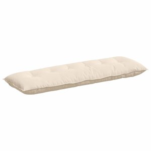 vidaXL Coussin de Dos Beige 160 x 50 cm Tissu en microfibre