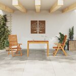 vidaXL Ensemble de salle à manger pour jardin 3 Pièces Marron