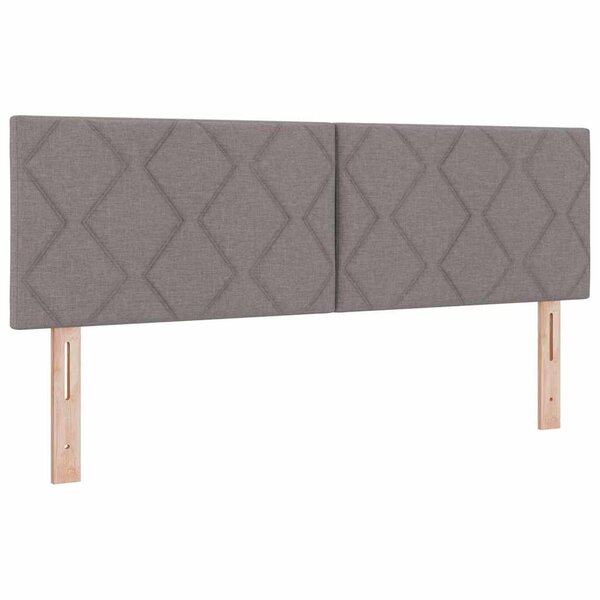 vidaXL Tête de lit avec des lumières à LED Réglable Taupe 144 cm tissu