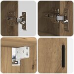 vidaXL Ensemble de mobilier de salle de bain 4 Pièces Chêne artisanal