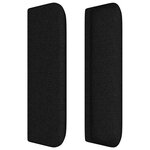 vidaXL Tête de lit avec oreilles Noir 93x16x78/88 cm Tissu