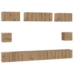 vidaXL Ensemble de meubles TV 8 Pièces chêne artisanal Bois d'ingénierie