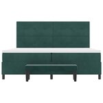 vidaXL Lit à ressorts avec matelas Vert foncé 200 x 200 cm Velours