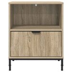vidaXL Tables de chevet avec tiroir 2 Pièces Chêne sonoma 49 x 36 x 61 cm