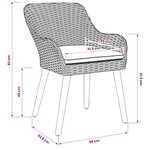 vidaXL Ensemble de salle à manger pour jardin 7 Pièces Gris clair