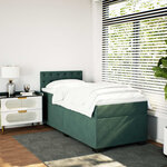 vidaXL Sommier à lattes de lit avec matelas Vert foncé 100x200 cm