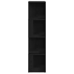 Étagère vidaXL noire en chêne 33 x 33 x 132 cm en bois d'ingénierie