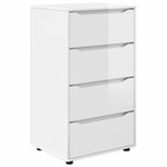 vidaXL Armoires de rangement 2 Pièces Blanc brillant 60 x 48 x 105 cm