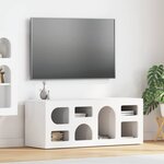 vidaXL Meuble TV Blanc 100 x 35 x 40 cm Bois d'ingénierie