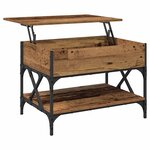 vidaXL Table basse Bois Ancien 70x50x50cm Bois d'ingénierie