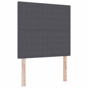 vidaXL Tête de lit LED Gris foncé 100 cm Tissu en velours côtelé