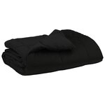 vidaXL Couette d'été 220 x 260 cm Été Microfibre (100  polyester) Noir