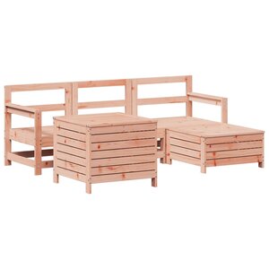 vidaXL Salon de jardin 5 Pièces bois massif sapin de douglas