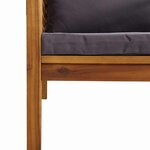 vidaXL Salon de jardin 5 Pièces avec coussin Bois d'acacia solide