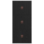vidaXL Cadre de lit Chêne noir 190 x 75 x 31 5 cm Bois d'ingénierie