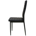 vidaXL Ensemble de table et chaise de salle à manger 3 pièces noir