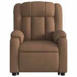 vidaXL Fauteuil inclinable électrique marron tissu