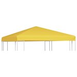 vidaXL Toile de toit de belvédère 270 g/m² 3x3 m Jaune