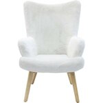 Fauteuil cosy imitation fourrure helsinki