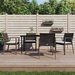 vidaXL Chaises de jardin coussins lot de 4 marron 56 5x57x83 cm rotin