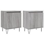vidaXL Tables de chevet 2 Pièces sonoma gris 40x30x50cm bois d'ingénierie
