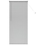 vidaXL Store de Fenêtre avec des rideaux Manuel Argent Aluminium