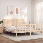 vidaXL Cadre de lit sans matelas bois massif de pin