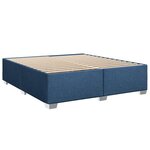 vidaXL Sommier à lattes de lit avec matelas Bleu 200x200 cm Tissu